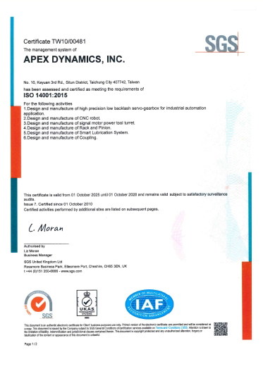 ISO 14001 Certificate